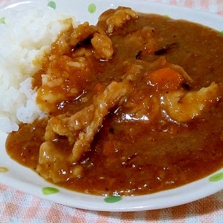 インスタント麺のカレー粉末でカレーライス